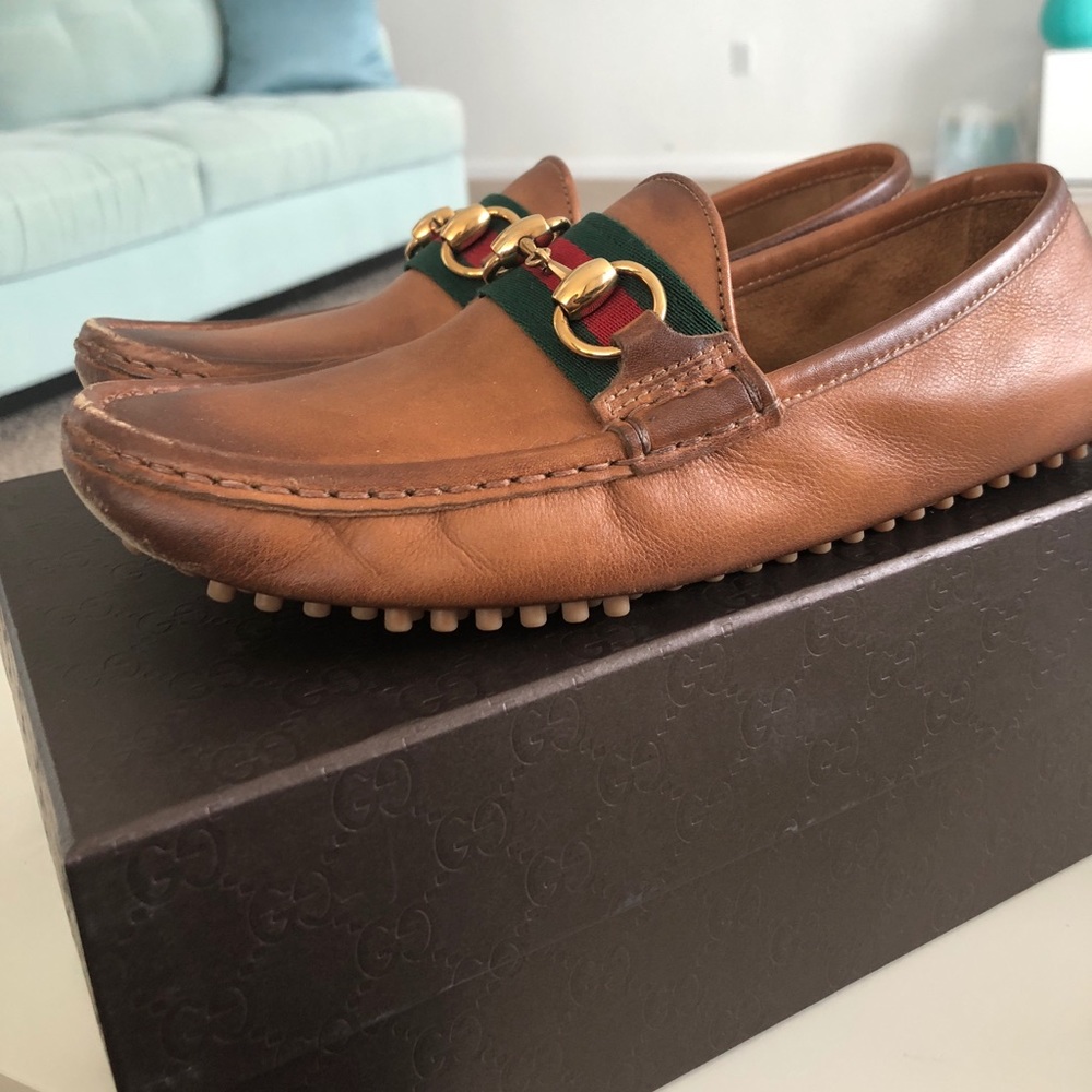 Gucci jordaan leather shoes